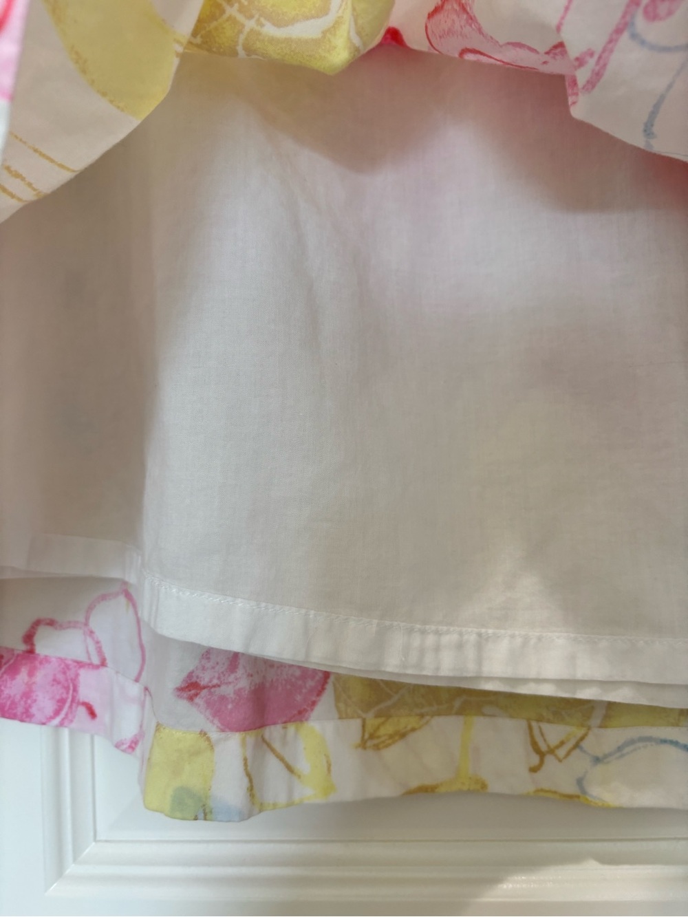 Sigrid Olsen Sz 12 Cotton Floral Print Skirt Blue Pink Cottagecore Resortwear - Picture 7 of 12